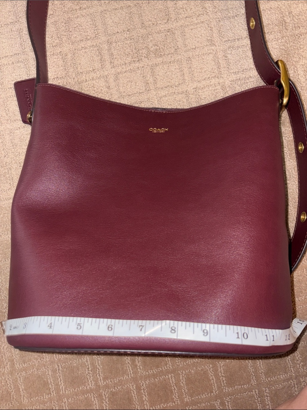 Coach Bleeker bucket bag in Merlot